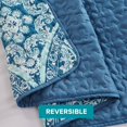thumbnail image 4 of Juego de colcha Comfort Spaces Gloria Damask Aqua tamaño Twin 168 x 229 cm, 4 of 7