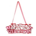 thumbnail image 2 of Valentines Day Door Decoration 2D Heart Shaped Canvas Hanging Sign for Valentines Decorations or Door Wall Decors D 5.5 In, 2 of 5