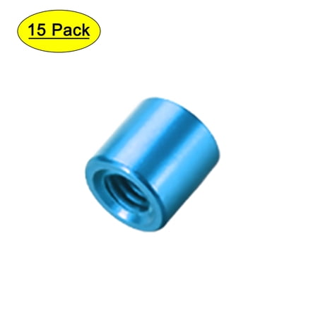 15Pcs M3x6mm Round Aluminum Standoff Column Spacer Female Aqua Blue for FPV Quadcopter RC Multirotors Parts DIY