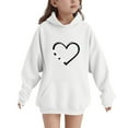 thumbnail image 2 of DxhmoneyHX Hoodies for Girls Fall Winter Warm Pullover&nbsp;Sweatshirts Long Sleeve Blouse Fashion Hearts ​Printed Going Out Tops with&nbsp;Pocket Size 14 Years, 2 of 6