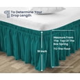 thumbnail image 5 of SGI Bedding 12 Inch Wrap Around Bed Skirt | Microfiber Bed Skirt | Fade Resistant, Wrinkle Free, Anti-static, Decorative, Extra Storage Space, Clutter-Free | Queen, Teal, 5 of 8