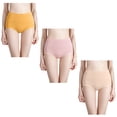 thumbnail image 1 of 3pcs Culottes en Coton Taille Haute Femmes Culottes en Pur Coton Micro-Rétraction Respirante Slip, 1 of 5