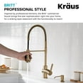 thumbnail image 4 of Britt Commercial Style Kitchen Faucet in Brushed Gold, 4 of 13