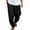 C124/Black, variant on Vividxx Pants For Men Men's Solid Casual Pocket Front Pocket Fold Wide Leg Pants Elastic Waist Belt Loose Pants Solid Color Fashion