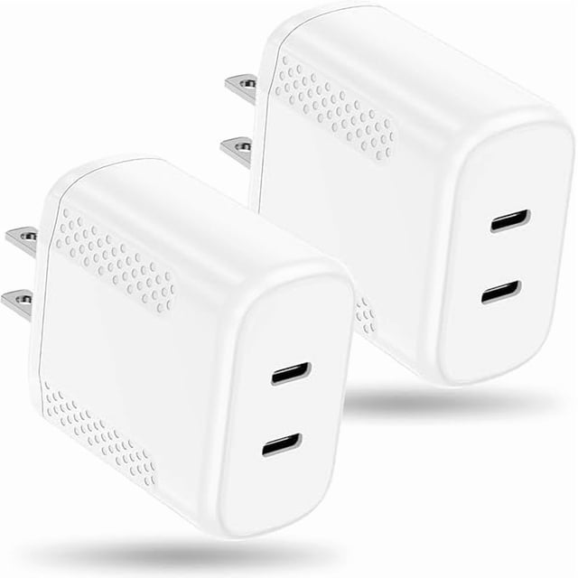 LinQingQ Susnwere 100W Dual USB C Charger Block, 3-Port 65W Fast USB-C Power Adapter Wall Charger Plug Type C Charging Block for Laptop Computer & Tablets/Phones iPhone 15/14/13/12/11/X, iPad
