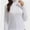 White, variant on Women's Slim Fit Turtleneck Long Sleeve Top - Lightweight Base Layer Shirt for Casual Wear