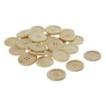 thumbnail image 3 of Abbracc 30x Wooden Buttons Unpainted 4 Holes Solid Fastener for Sewing Craft Hat beige, 3 of 9