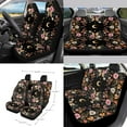 thumbnail image 2 of KUIFORTI Butterfly Car Seat Covers Full Set for Women Floral Steering Wheel Cover+Seat Belt Cover Pad+Trash Bag+Rearview Mirror Cover+Coasters+Car Vent Storage Organizer+Key Chain, 2 of 7