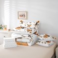 thumbnail image 6 of jejeloiu Cute Fox 7-Piece Bedding Comforter Set,Wild Animal King Bedding Sets,White Orange Bed Sheets For Girls Boys,Microfiber Bedroom Decor Reversible, 6 of 8