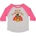 thumbnail image 3 of Inktastic Happy Thanksgiving Cute Turkey in Pilgrim Hat Boys or Girls Toddler T-Shirt, 3 of 5