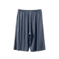 thumbnail image 2 of Hrsba Mens Sleep Shorts,Solid Color Light Fabric Loose Plus Size 5 Length Lightweight Summer Home Bottoms, 2 of 3