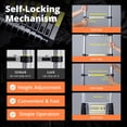 thumbnail image 5 of EvaStar Home 23.2FT Telescoping Ladder, Aluminum Lightweight Extension Ladder w/Triangle Stabilizer, Stabilizer Bar & Wheels, 5 of 6