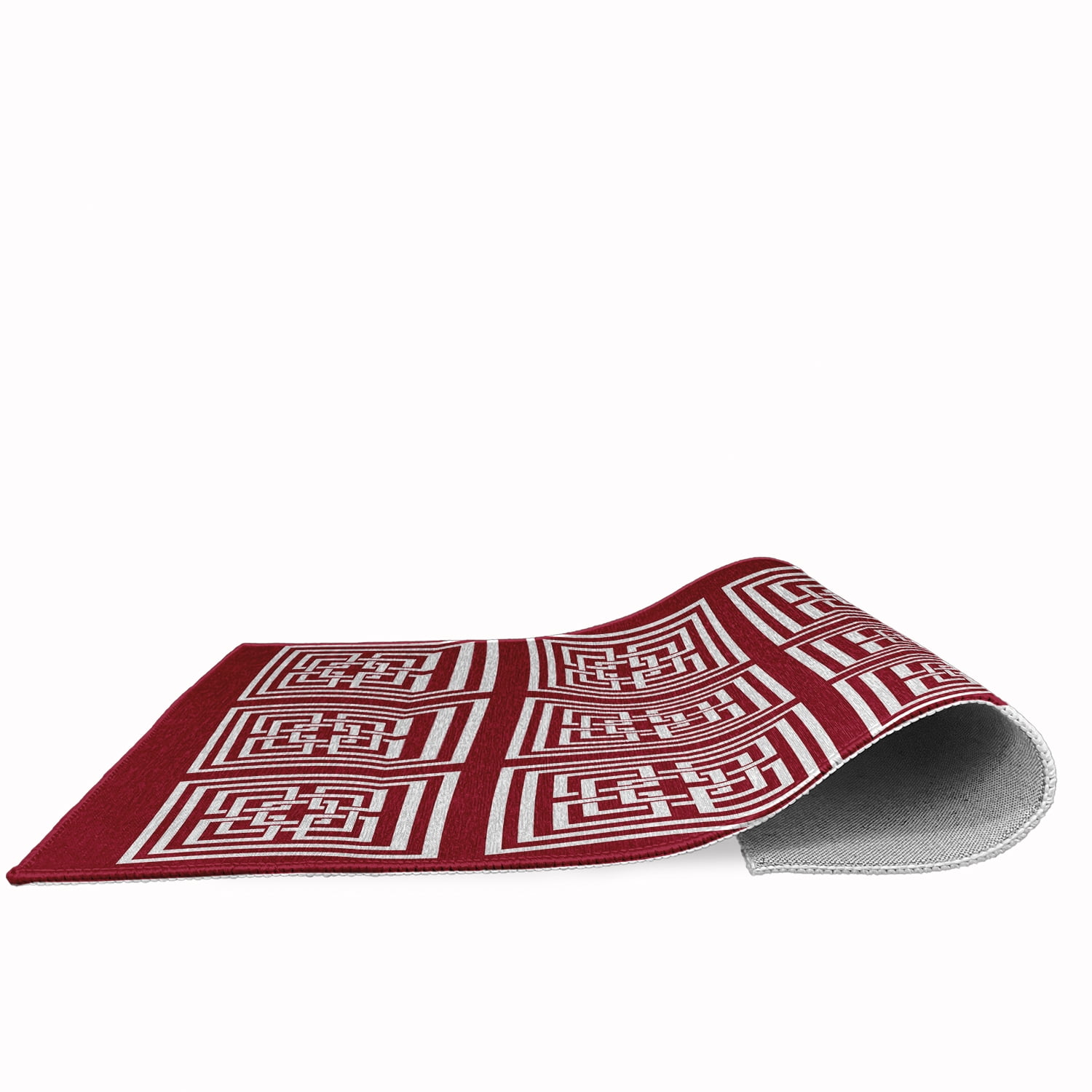 Simply Daisy 18" x 30" Sporty Red Greek New Key Rug