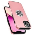 thumbnail image 3 of For Apple iPhone 16 (6.1") Hybrid Military Grade with Flat Metal Ring Stand 360° Rotation Kickstand Hard PC Back Slim Fit Phone Case Cover by Xpression - Pink, 3 of 8