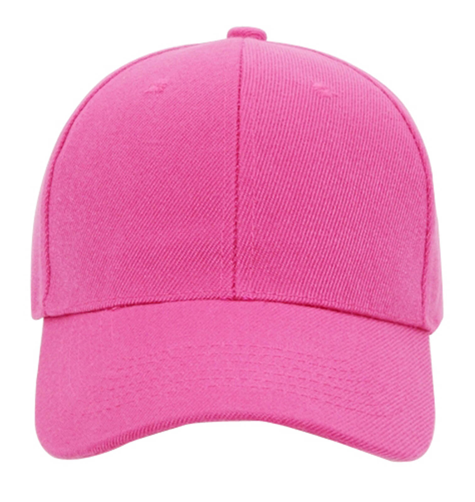 Hot Pink Velcro Closure Adult Unisex Baseball Cap