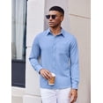 thumbnail image 4 of COOFANDY Long Sleeve Shirts for Men Wrinkle Free Button Up Dress Shirts Casual Stylish Office Shirt, 4 of 6