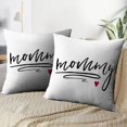 thumbnail image 3 of LALILO Throw Pillow Covers Lettering Mommy Day Best Mother Day Cushion Cover 18" x 18", 3505 Pack, 3 of 6