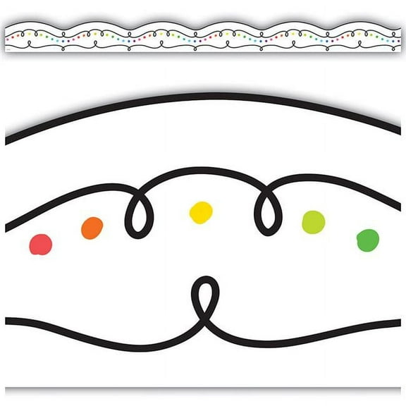 Squiggles and Colorful Dots Die-Cut Border Trim [TCR8324]