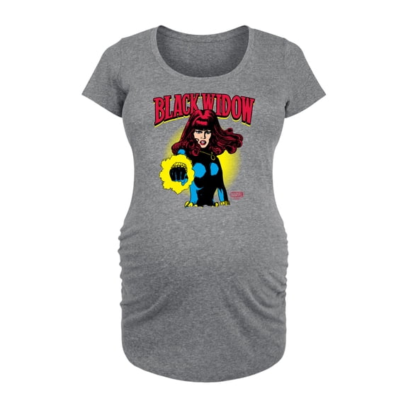 Marvel - Black Widow Logo - Maternity Scoop Neck Graphic T-Shirt