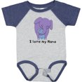 thumbnail image 3 of Inktastic I Love My Nana Elephant Purple Blue Boys Baby Bodysuit, 3 of 5