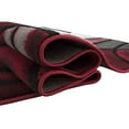 thumbnail image 4 of Red/Grey/Silver/Black/Abstract Area Rug Modern Contemporary Circles and Wavey Swirlls Design Pattern, 4 of 5