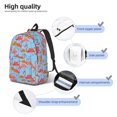 thumbnail image 4 of Naloa Flamingo Canvas Backpack for Men Women Rucksack Casual Travel Daypack College Tote Satchel Bookbag for Teens-Small, 4 of 7