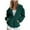 A-Green1272, variant on Oversized Zip Up Hoodie For Women Drop Shoulder Kangaroo Pocket Jacket Cozy Casual Daily Outerwear