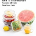 thumbnail image 3 of Tapas elásticas de silicona, cubiertas reutilizables para alimentos para cuencos, tazas, vasos, sello hermético, ecológicas, resistentes a la temperatura, 12 tapas cuadradas y redondas para mantener, 3 of 5