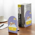 thumbnail image 5 of Naloa Corgi Washing in Bathtub 2 Pcs Bookend Large Capacity Office Book Ends for Home Office Library School Study Decoration, 5 of 8