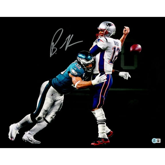 Brandon Graham Autographed 16x20 Photo Philadelphia Eagles Super Bowl 52 SB LII Tom Brady Sack Fumble Beckett BAS Witness 238573