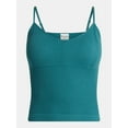 thumbnail image 5 of No Boundaries Seamless Miter Textured V-Neck Cami with Demi Cups, Women's, 5 of 5