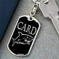 thumbnail image 6 of Card Shark Keychain Dog Tag Stainless Steel or 18k Gold, 6 of 16