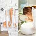 thumbnail image 7 of Yayeee 100% Cotton Hand Towels for Bathroom 16" x 28" Soft Absorbent Kitchen Towel, Orange Seahorse, 7 of 7