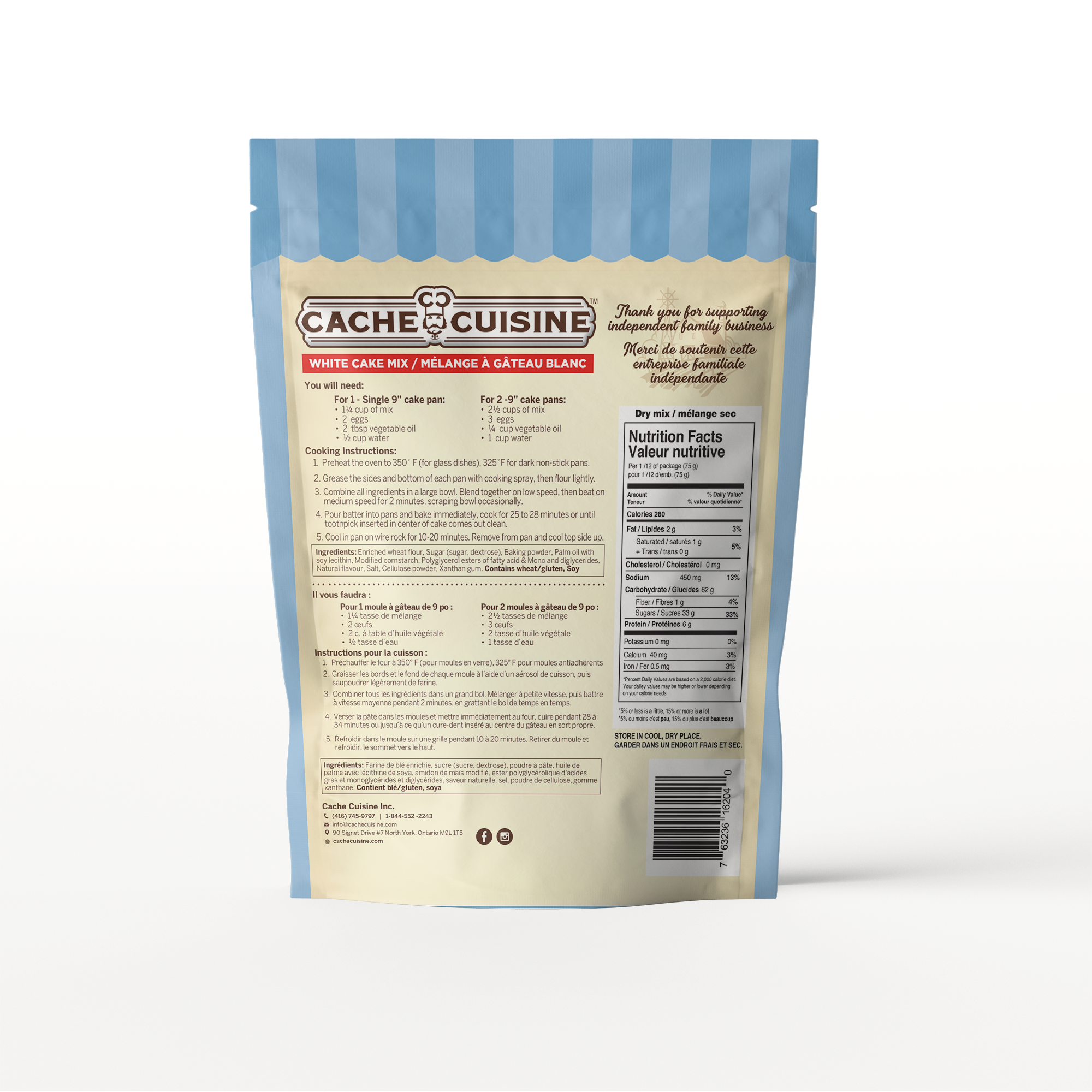 E-CACHE CUISINE WHITE CAKE