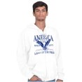 thumbnail image 4 of USA Land of the Free Patriotic Eagle Zip Up Hoodie Men's Women's Brisco Brands M, 4 of 6