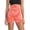 Orange, variant on PEIBang Women's Stretchy Seamless Camo Print Bike Shorts,Wide Compression Waistband Ribbed Texture Sport Short Pants Purple L