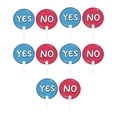 thumbnail image 1 of Siruishop 10 Pieces Classroom Voting Paddles Double Sided Interaction Signs for Office Yes No Pattern, 1 of 8