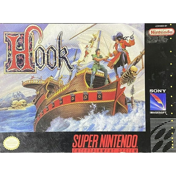 Restored Hook (Super Nintendo, 1991) SNES Fighting Game (Refurbished)