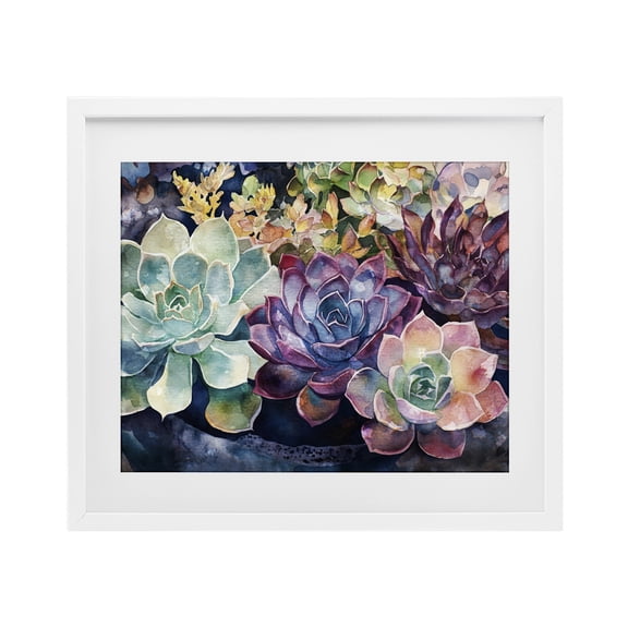 Stupell Industries Eclectic Tutti Succulents Collection White Framed Print Under Glass, 16 x 13, by Svetlana Aleynikova
