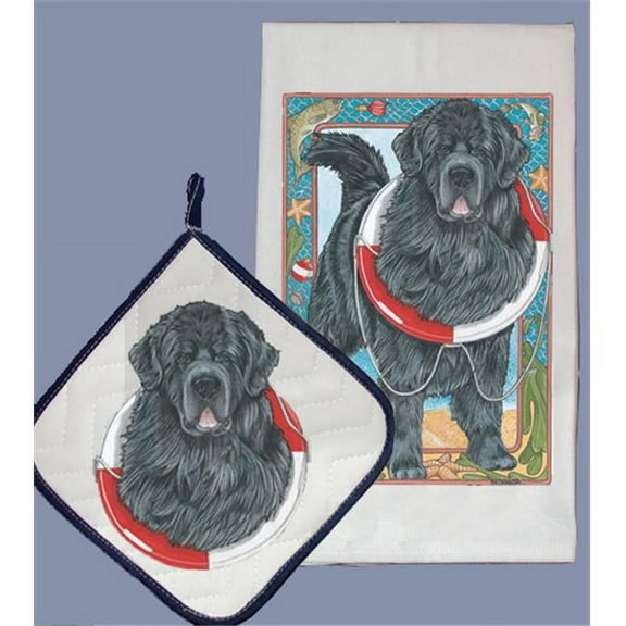 Pipsqueak Productions DP966 Dish Towel and Pot Holder Set - Newfoundland