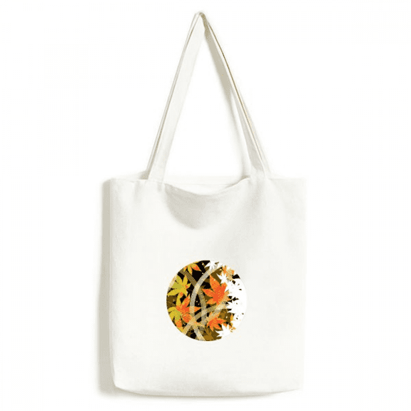 Maple Geometry Flowers Pattern Tote Canvas Bag Shopping Satchel Casual Handbag