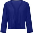 thumbnail image 4 of Ticikt Girl's Sequin Elegant Short Satin Jacket Long Sleeve Open Front Party Sparkly Cropped Cardigan Glitter Shiny Jackets,Color:Blue, 4 of 7