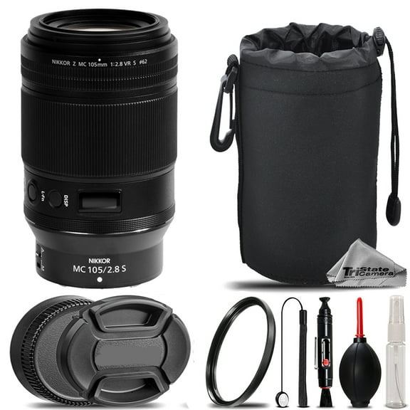 Nikon NIKKOR Z MC 105mm f/2.8 VR S Macro Lens   UV Filter    Hood   Lens Pouch- Basic Kit (International Version)