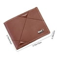 thumbnail image 3 of Men's Wallet Leather Slim Wallets For Men Bifold Leisure Thin Card Holder Purse With a Zipper Pocket,PU Leather Men's Wallet with Coin Purse, 20262026, 3 of 6