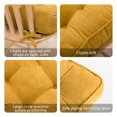 thumbnail image 6 of Tahtuvzn 17x17" Cotton Seat Cushions for Home Use Tufted Corduroy Floor Living Room Tatami, Gifts for Friend, Yellow, 6 of 6