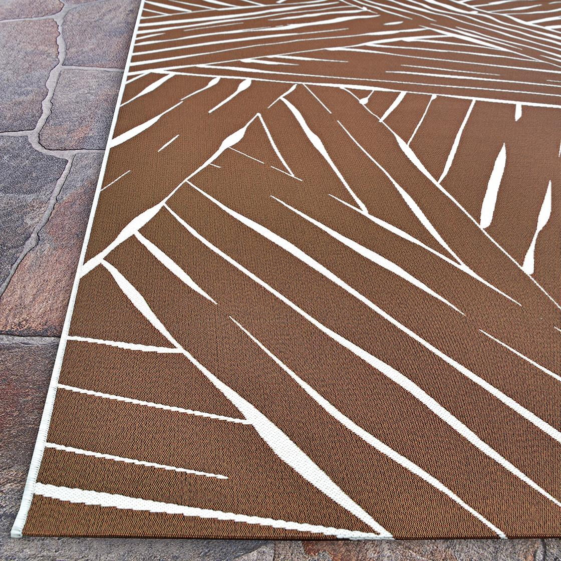 Couristan Dolce Parquet 4' x 5'10" Amber Outdoor Rug