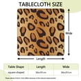 thumbnail image 2 of Gold and Black Of Leopard Print Square Fitted Tablecloth with Elastic Edge,Square Table Cover,Washable Elastic Table Cover for Home Kitchen Party Decor 36"x36", 2 of 6