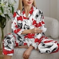 thumbnail image 6 of Pajamas for Women Sets, Cut French Bulldog Red Bow Tie_A Lounge Sets Long Sleeve Button Down Night Shirts Sleepwear Pjs, 6 of 6