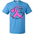 thumbnail image 3 of Inktastic Love, Care, Cure Breast Cancer Awareness Pink Ribbon T-Shirt, 3 of 5