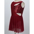 thumbnail image 3 of iiniim Big Girls Lyrical Dance Dress Shiny Sequins Cutout Keyhole Skirt Leotard Dancewear, 3 of 7